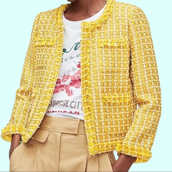 Collection lady jacket in English golden tweed - Picture 4 of 16